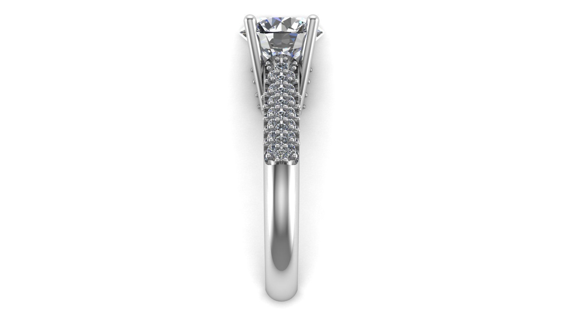 Solitaire Ring A25 3D print model_7