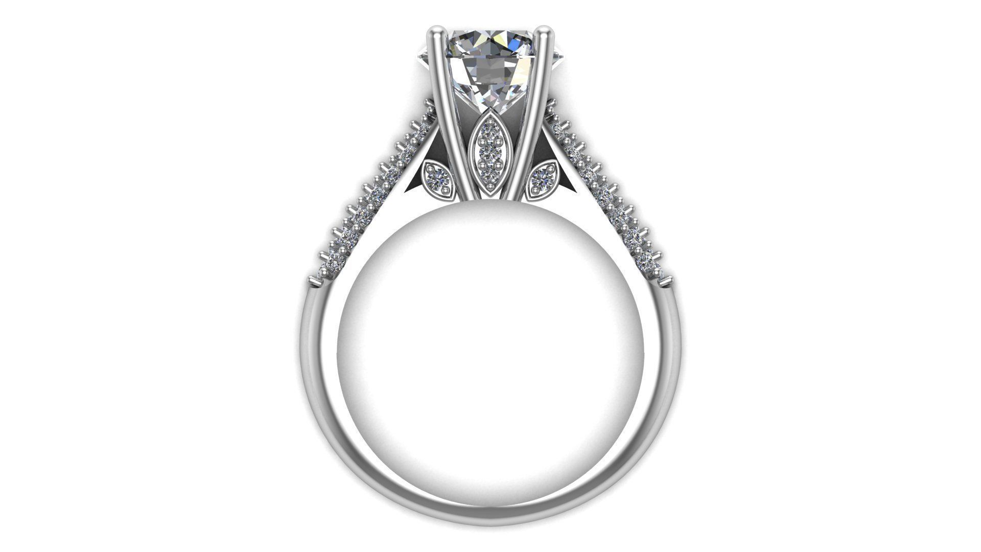 Solitaire Ring A25 3D print model_8