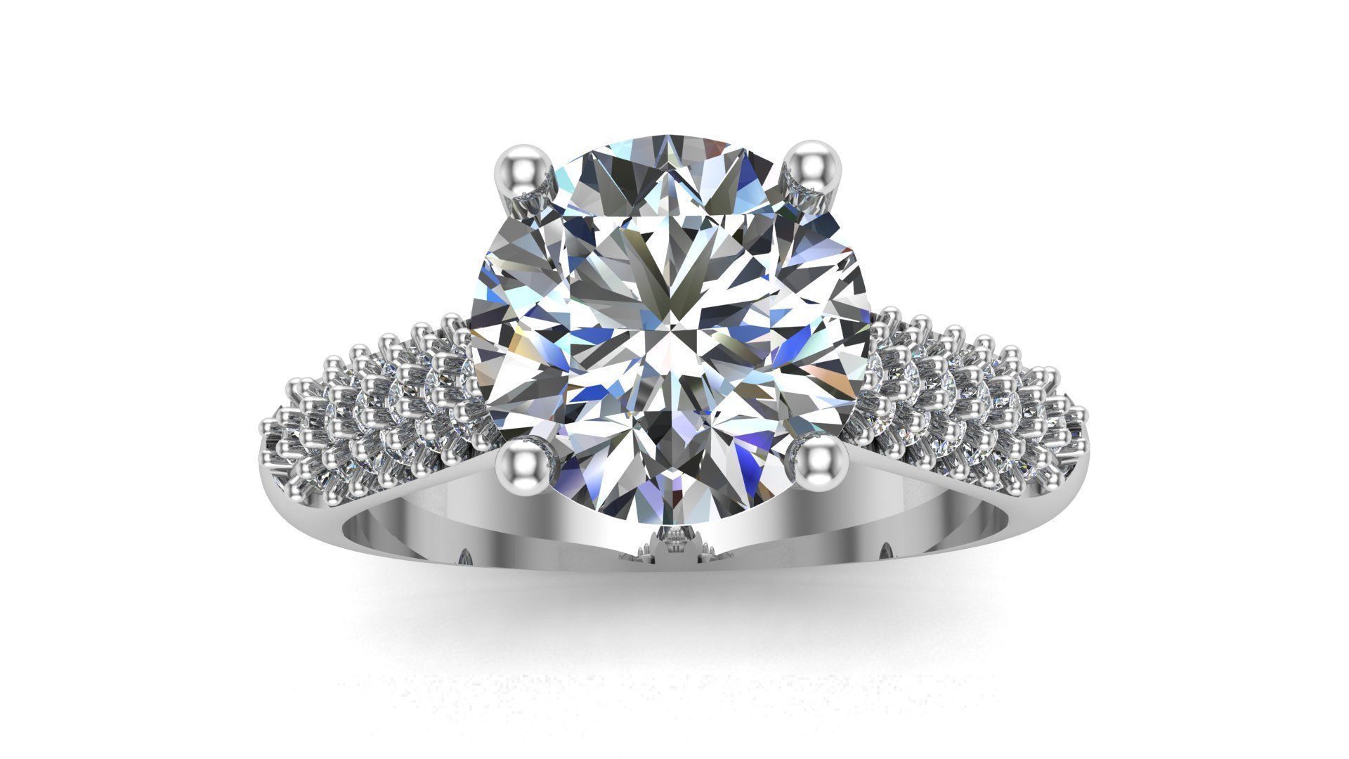 Solitaire Ring A25 3D print model_6