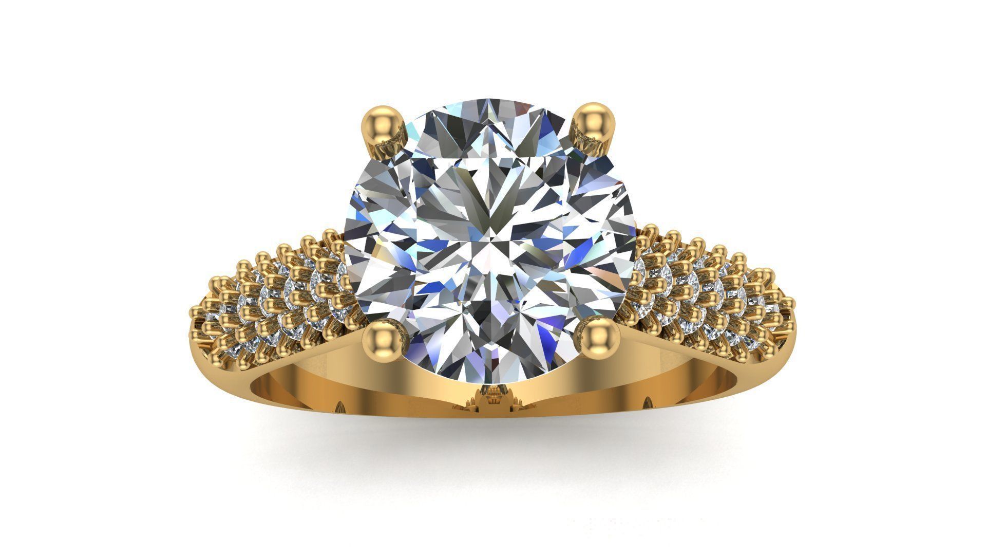 Solitaire Ring A25 3D print model_2