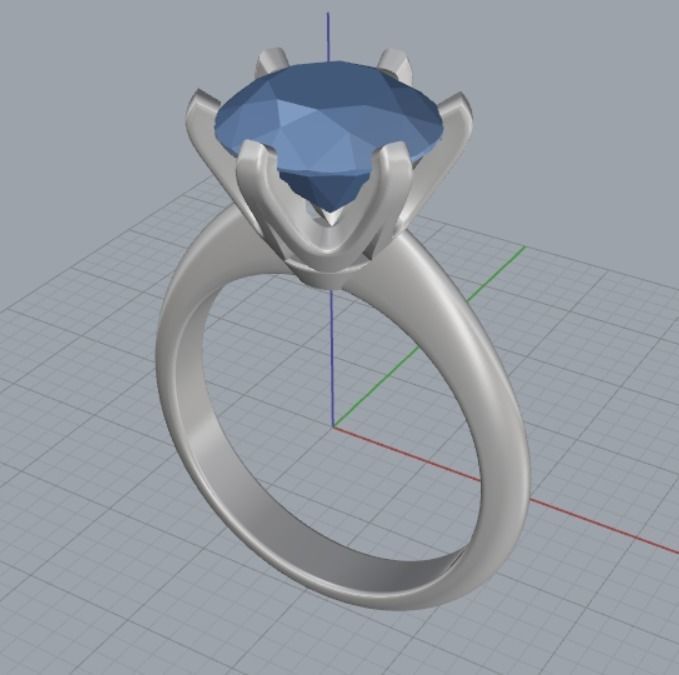 Engagement rings 3D print model_9