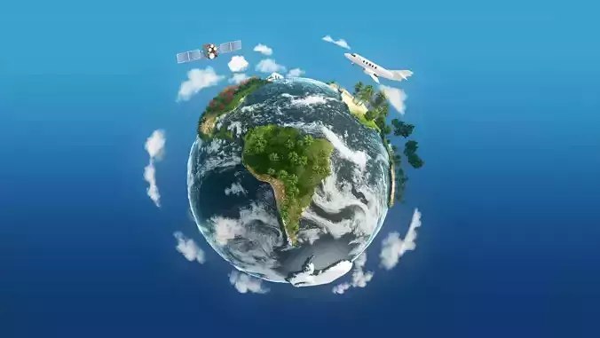 Green Ecological Earth 3D model