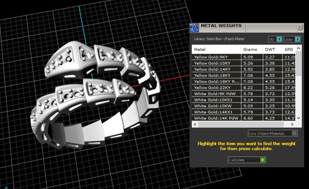 snake ring 3D print model_6