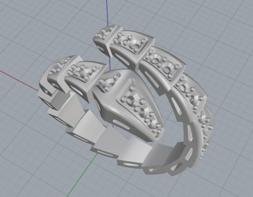 snake ring 3D print model_11