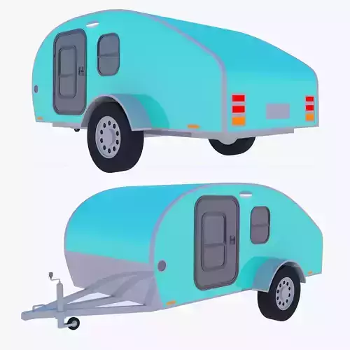 Teardrop caravan 3D model
