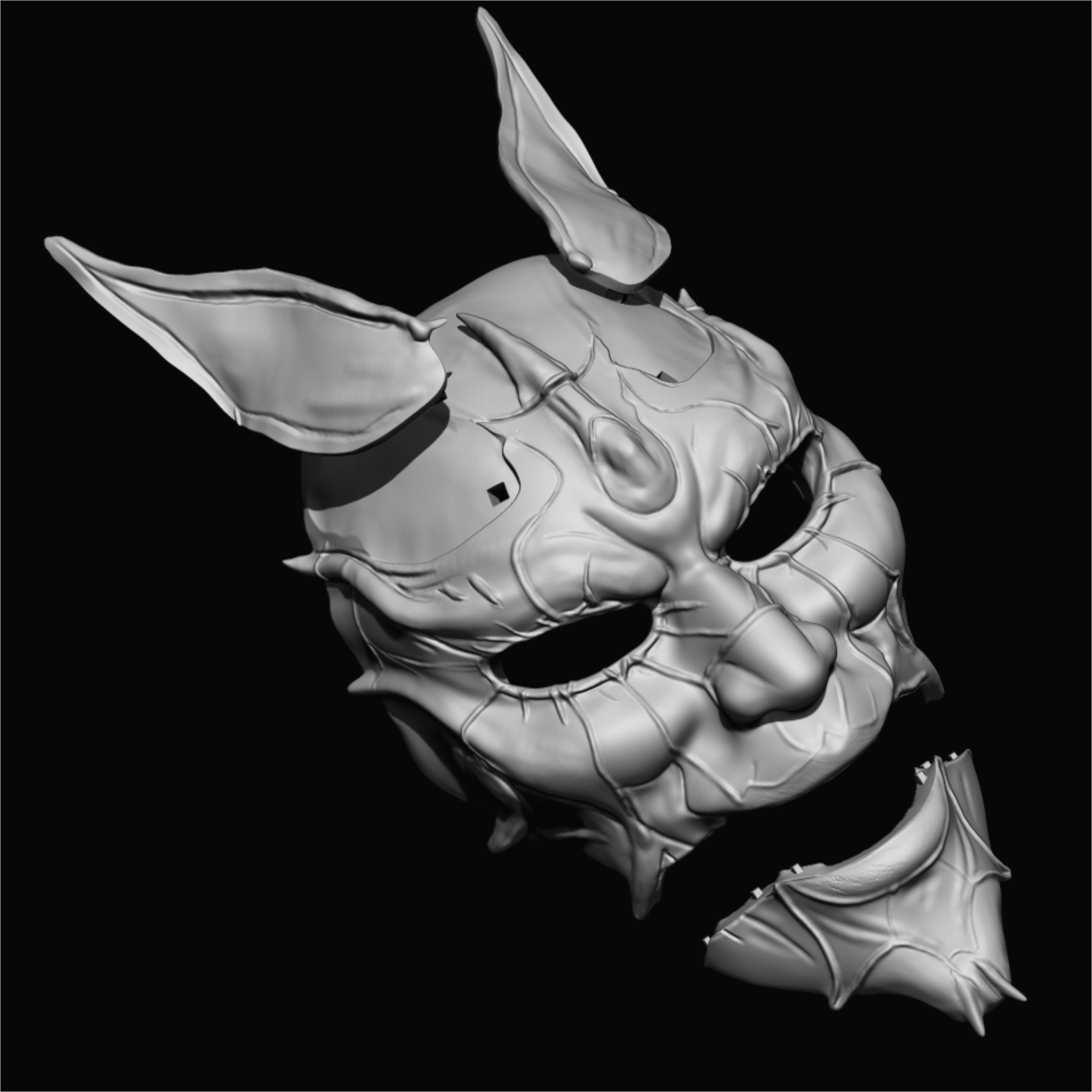 KILLER CAT MASK 3D print model_3