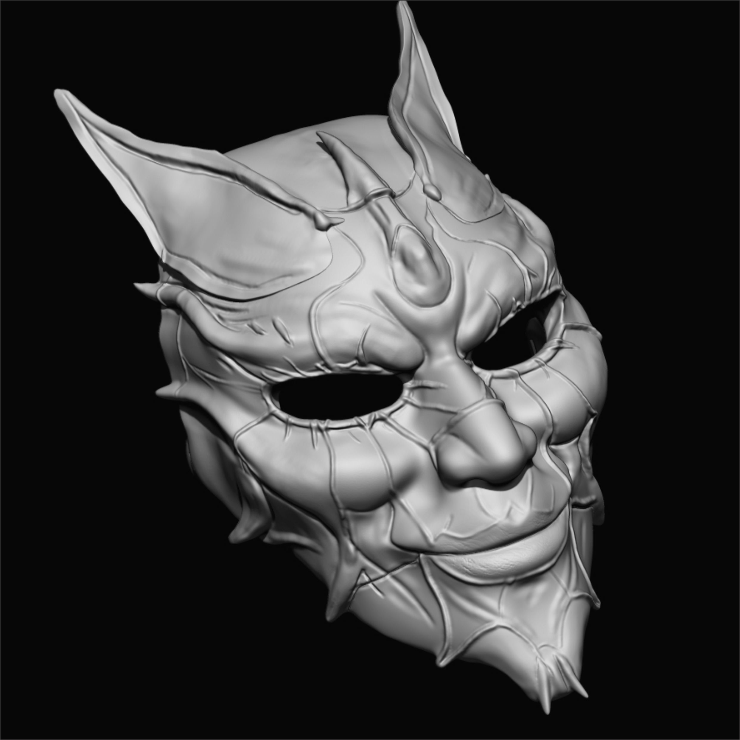 KILLER CAT MASK 3D print model_1