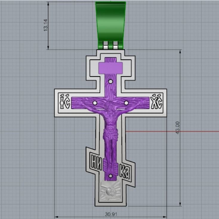 Cross 3D print model_4