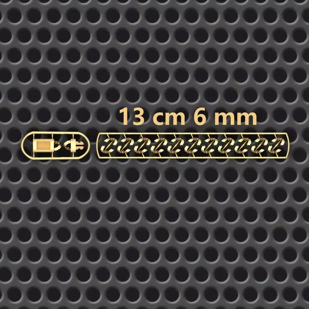 6 MM CUBAN LINK CHAIN FOR BRACELET OR NECKLACE 3D print model_0