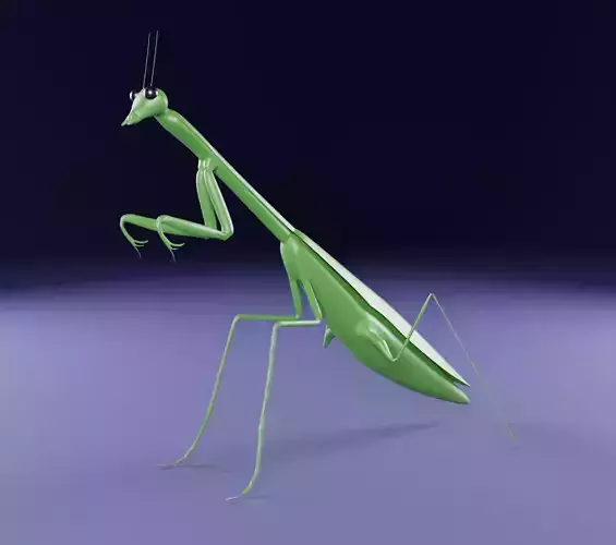 Mantis low poly 3D model for 3D print Low-poly 3D model