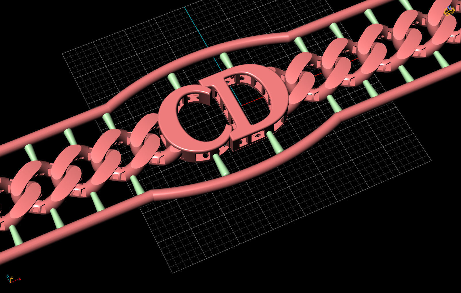 8 MM 18 CM CUBAN LINK CHAIN FOR BRACELET OR NECKLACE 3D print model_7