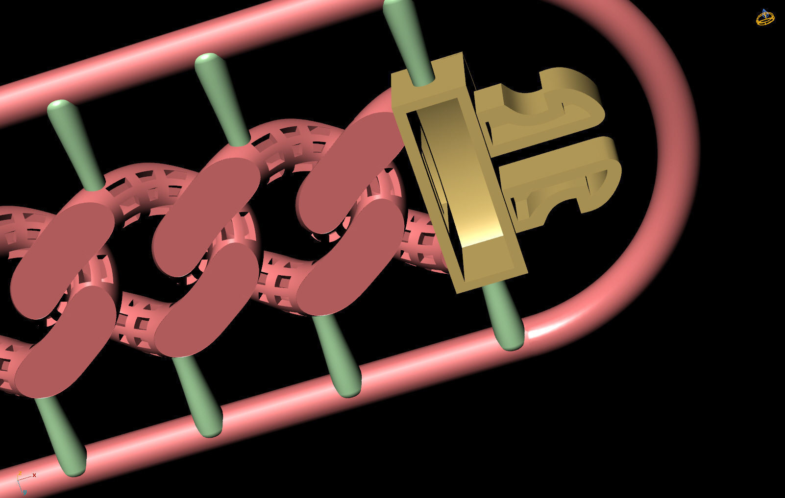 8 MM 18 CM CUBAN LINK CHAIN FOR BRACELET OR NECKLACE 3D print model_10