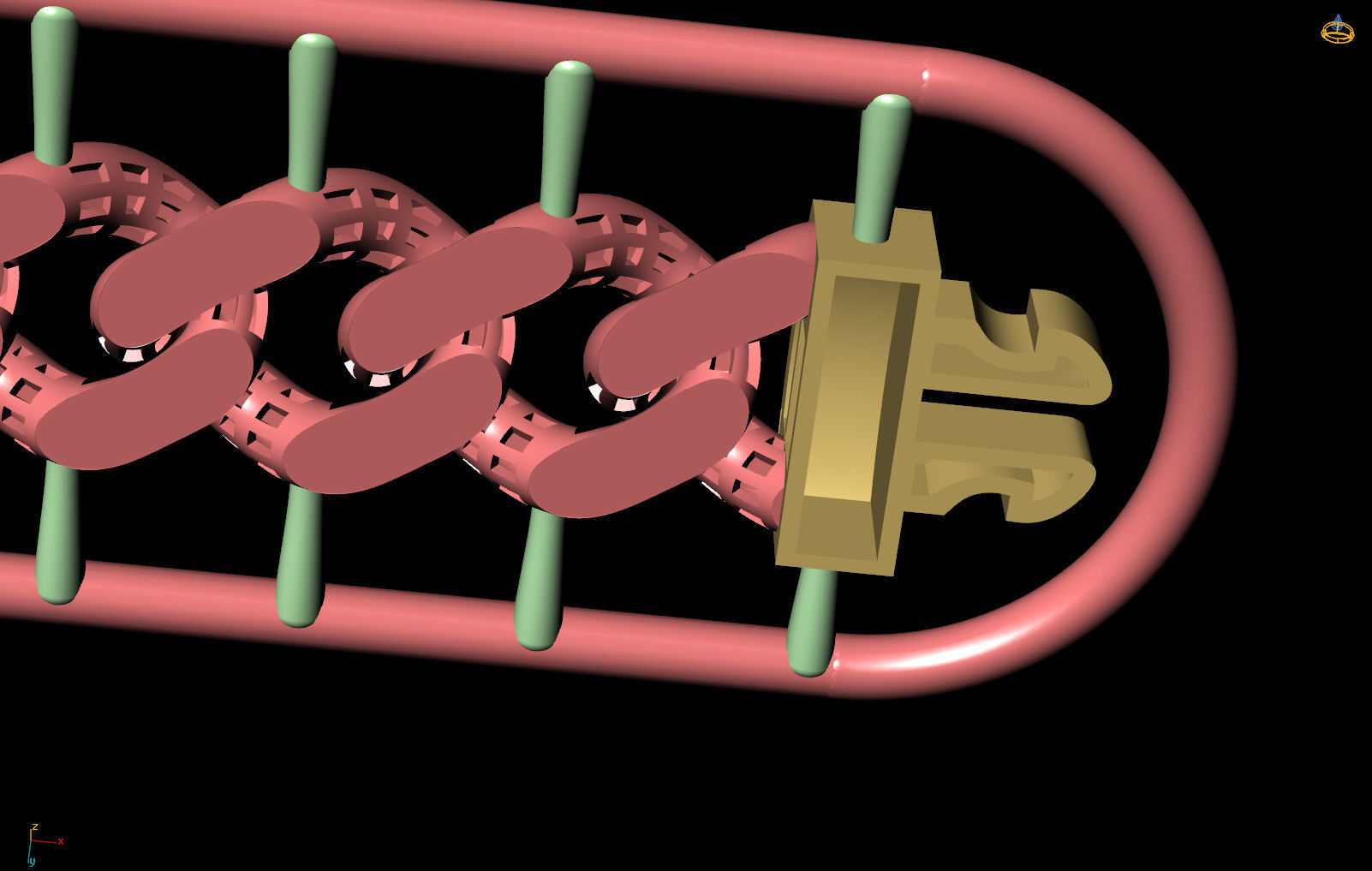 8 MM 18 CM CUBAN LINK CHAIN FOR BRACELET OR NECKLACE 3D print model_1