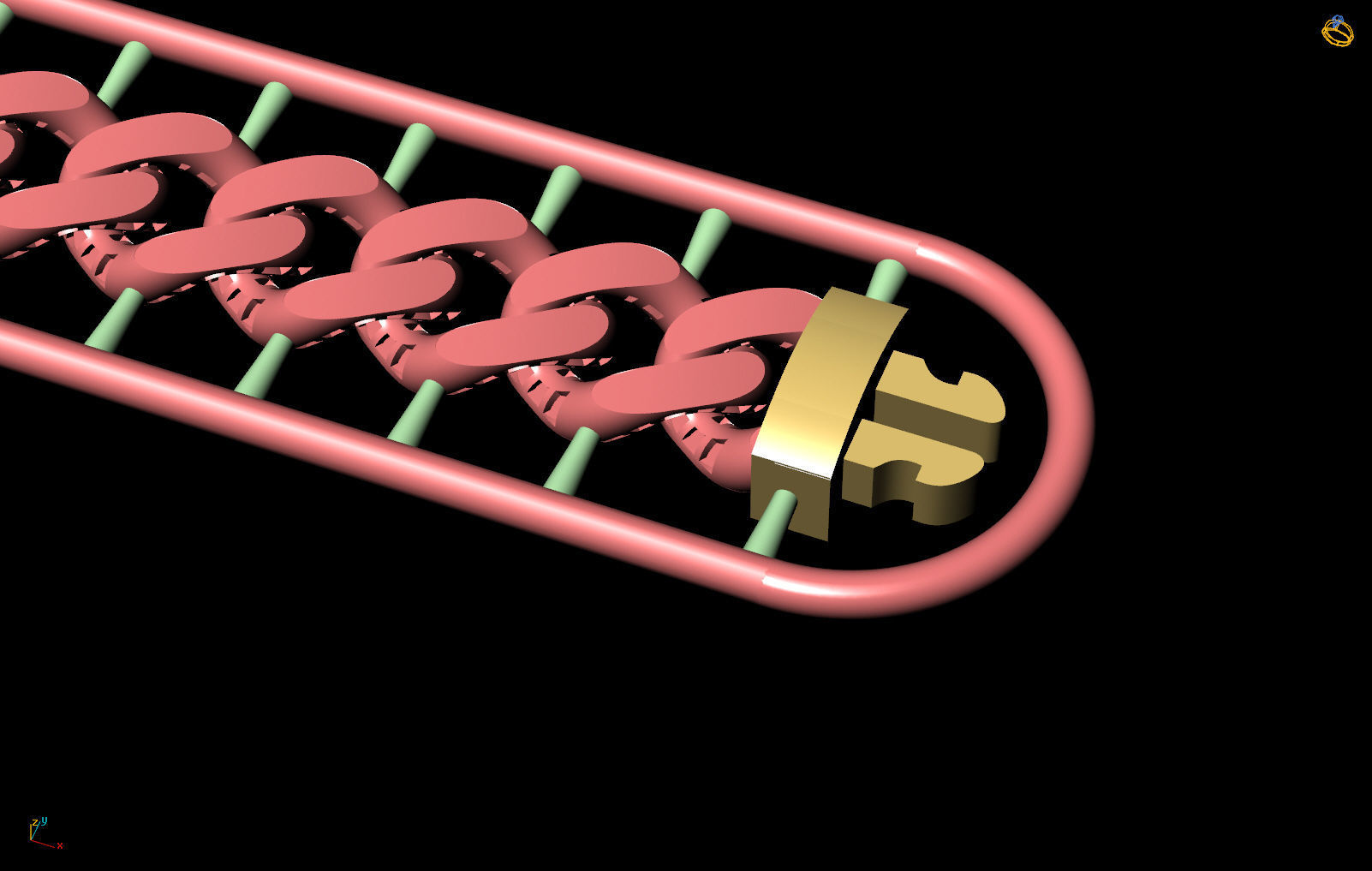 8 MM 18 CM CUBAN LINK CHAIN FOR BRACELET OR NECKLACE 3D print model_2