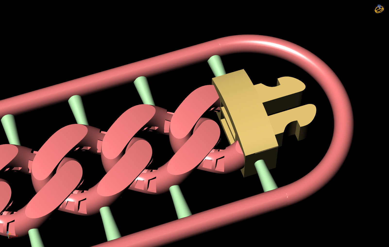 8 MM 18 CM CUBAN LINK CHAIN FOR BRACELET OR NECKLACE 3D print model_5