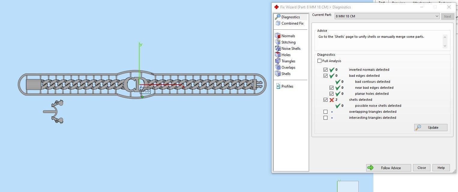8 MM 18 CM CUBAN LINK CHAIN FOR BRACELET OR NECKLACE 3D print model_11