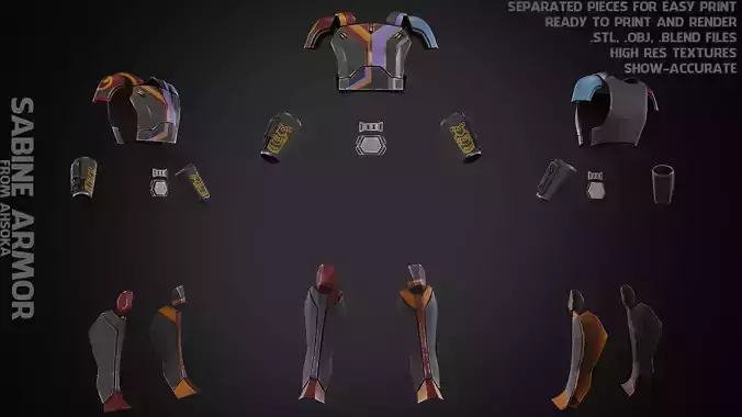 Sabine Wren Armor for Cosplay 3D print model