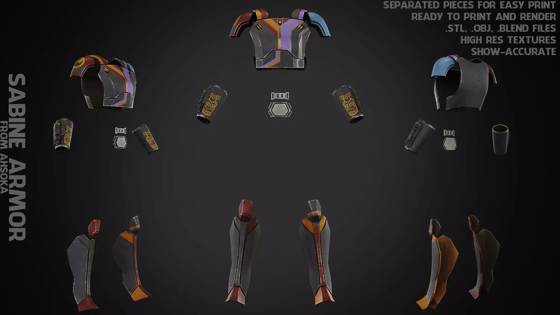 Sabine Wren Armor for Cosplay 3D print model_0