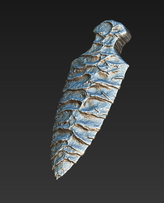 Ancient spear 3D print model_6