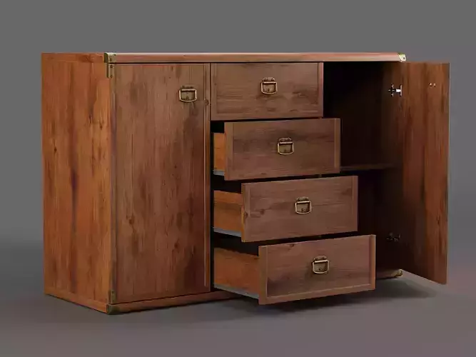 Indiana Dresser 04 3D model