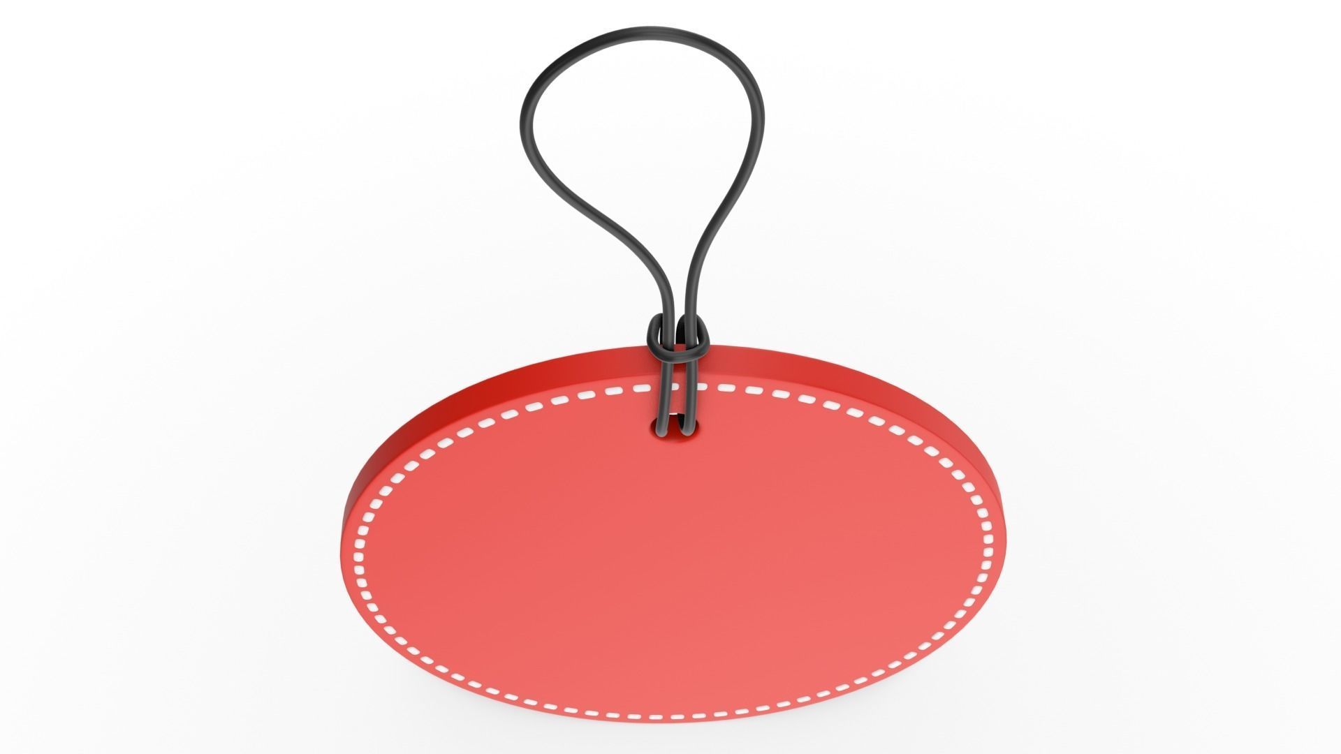 Red Tag V1 Low-poly 3D model_4