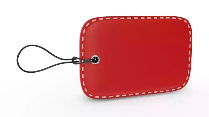 Red Tag V2 Low-poly 3D model