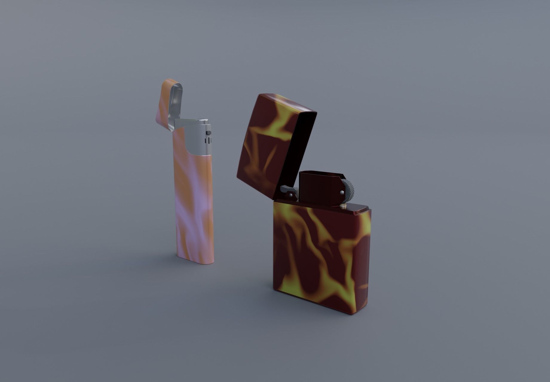 Realistic Lighter Pack Awesome Lighters Free low-poly 3D model_29