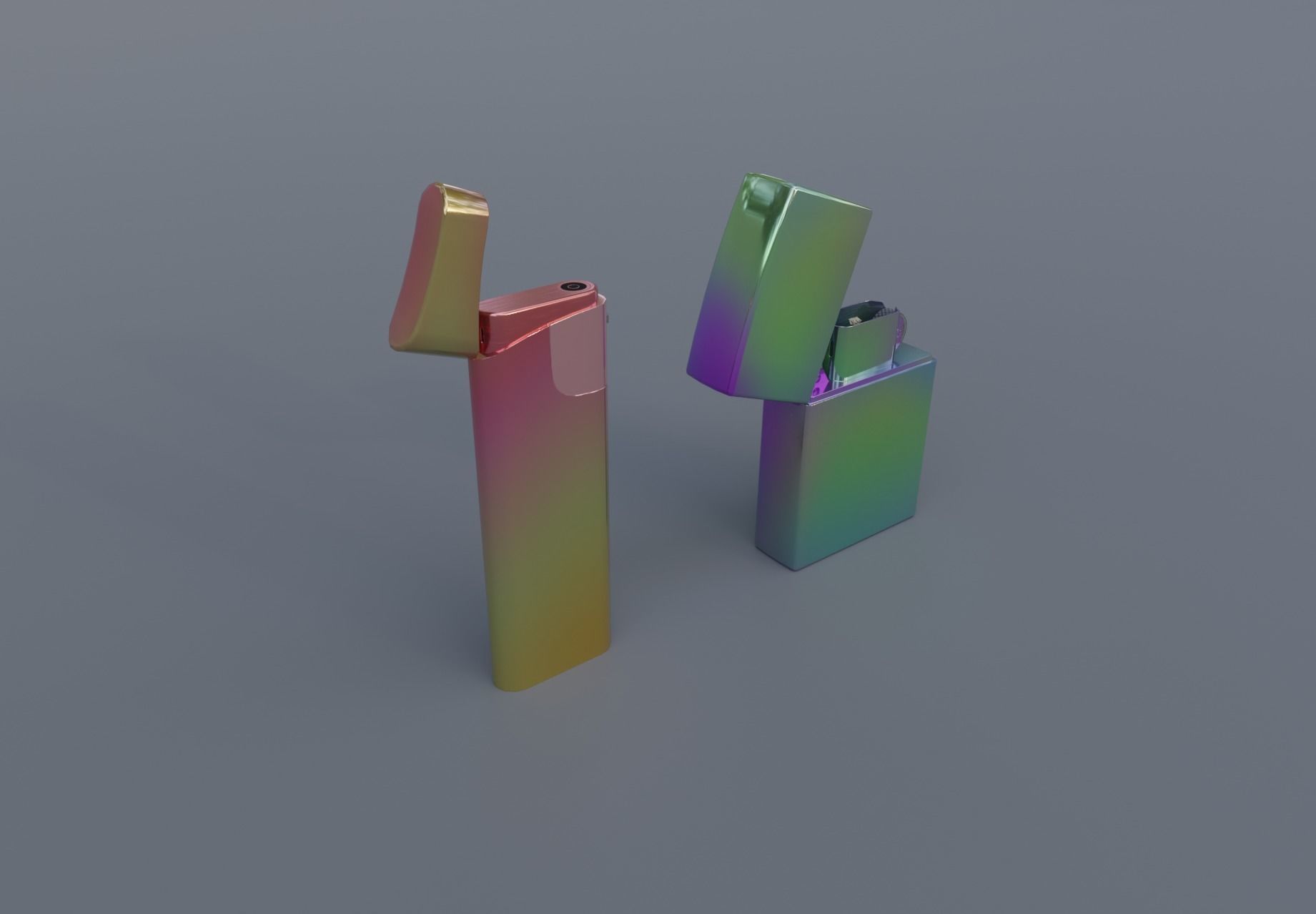Realistic Lighter Pack Awesome Lighters Free low-poly 3D model_18