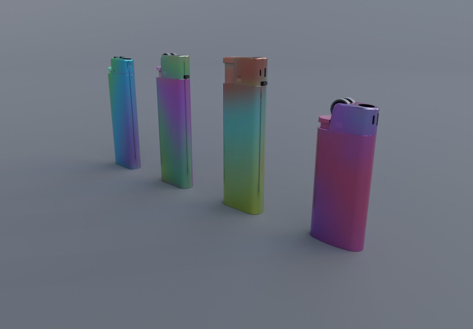 Realistic Lighter Pack Awesome Lighters Free low-poly 3D model_23