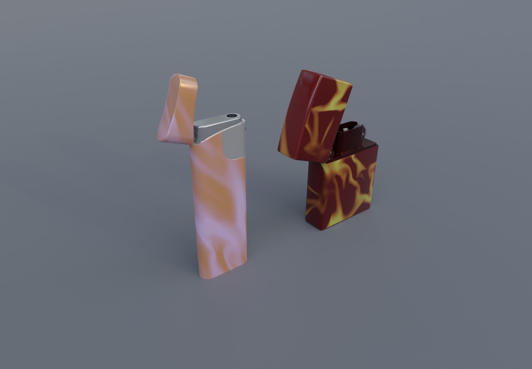 Realistic Lighter Pack Awesome Lighters Free low-poly 3D model_14