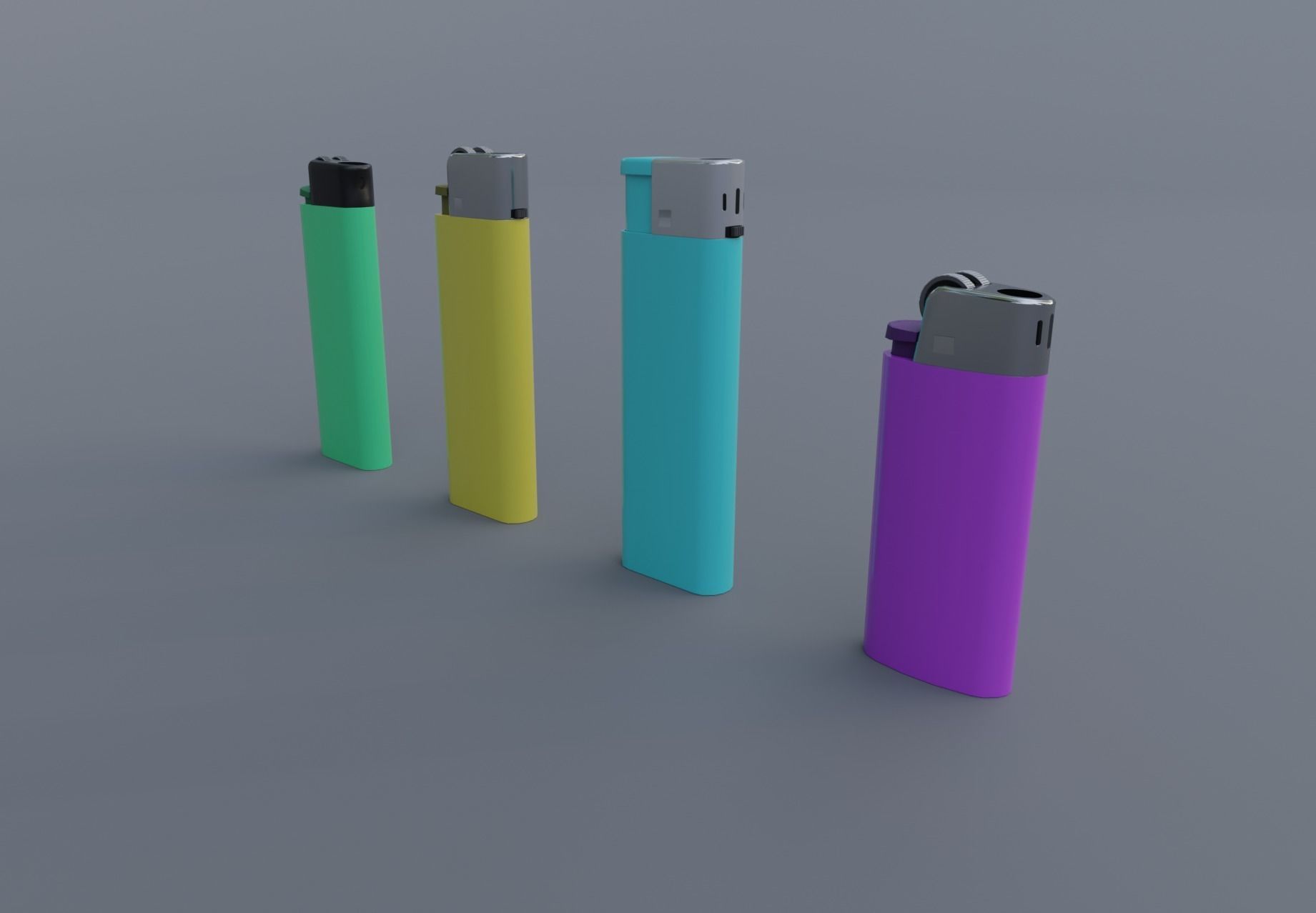 Realistic Lighter Pack Awesome Lighters Free low-poly 3D model_19
