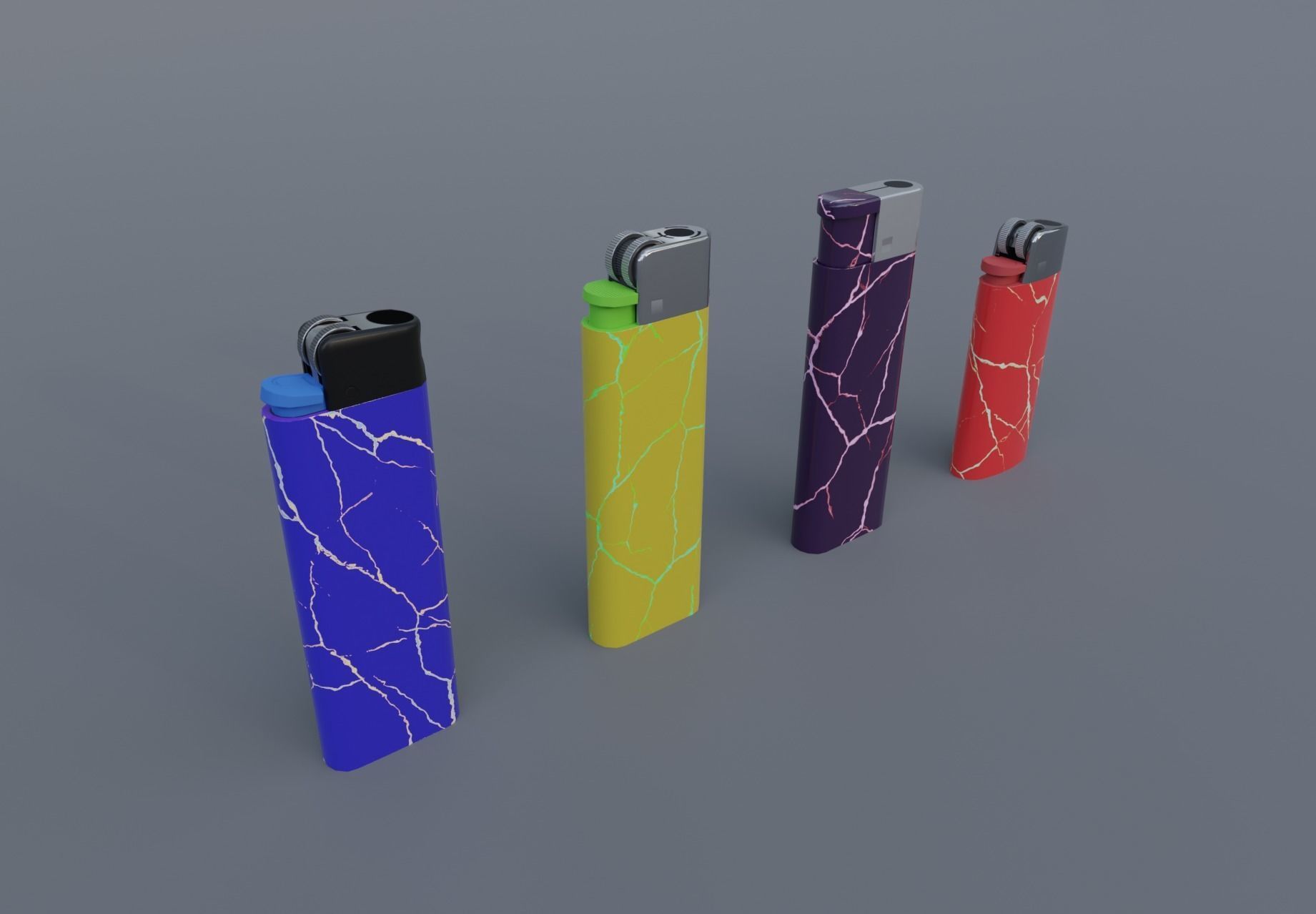 Realistic Lighter Pack Awesome Lighters Free low-poly 3D model_5