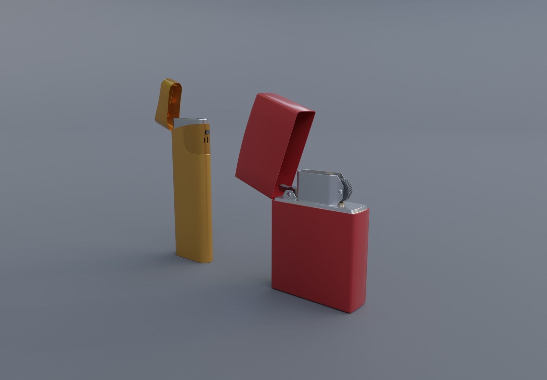 Realistic Lighter Pack Awesome Lighters Free low-poly 3D model_25