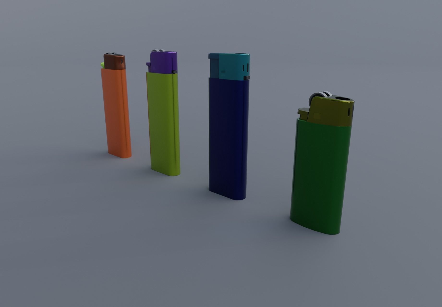Realistic Lighter Pack Awesome Lighters Free low-poly 3D model_22