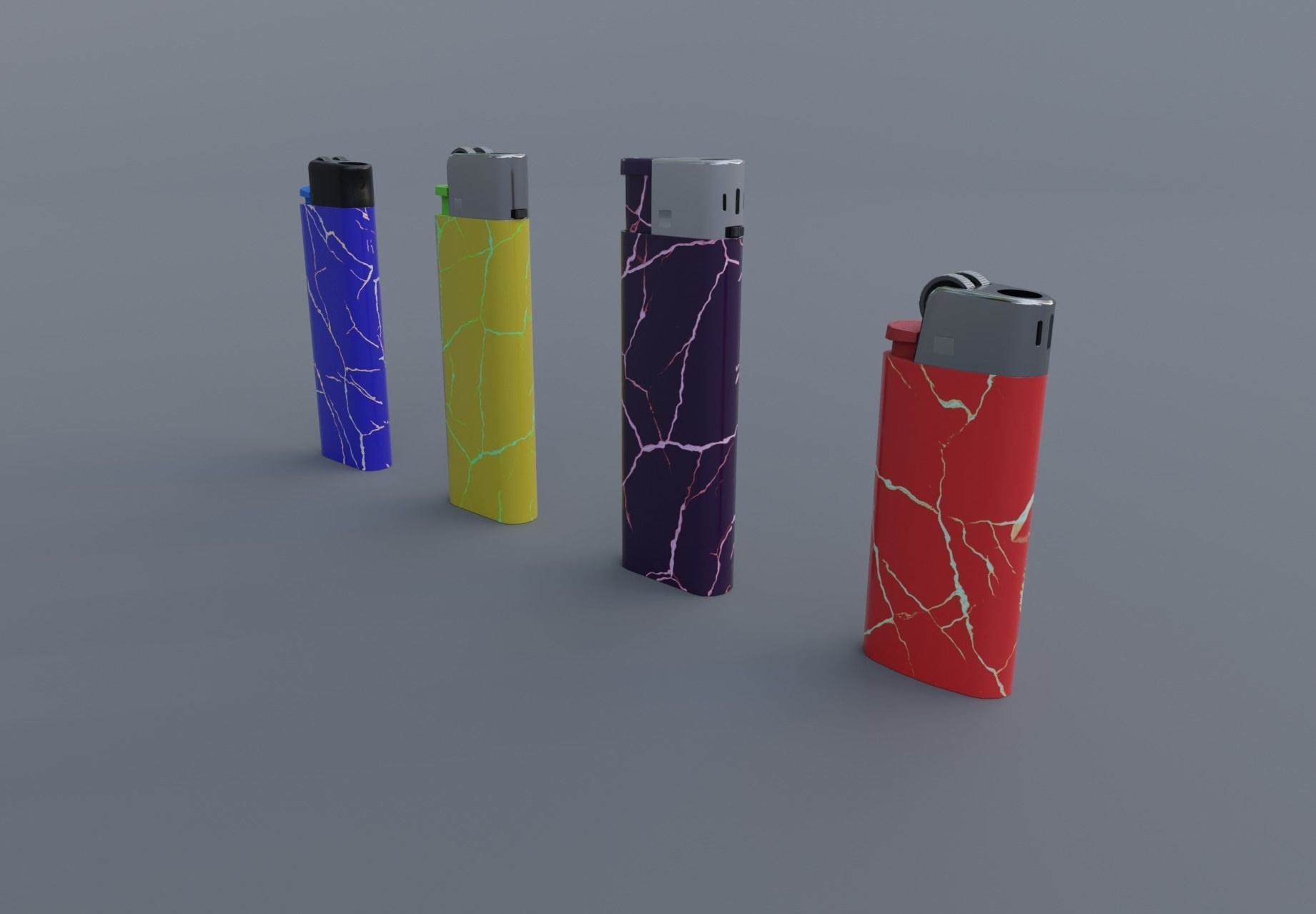 Realistic Lighter Pack Awesome Lighters Free low-poly 3D model_20