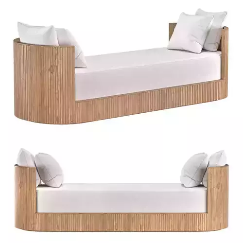BYRON FABRIC DOUBLE-ARM DAYBED 3D model