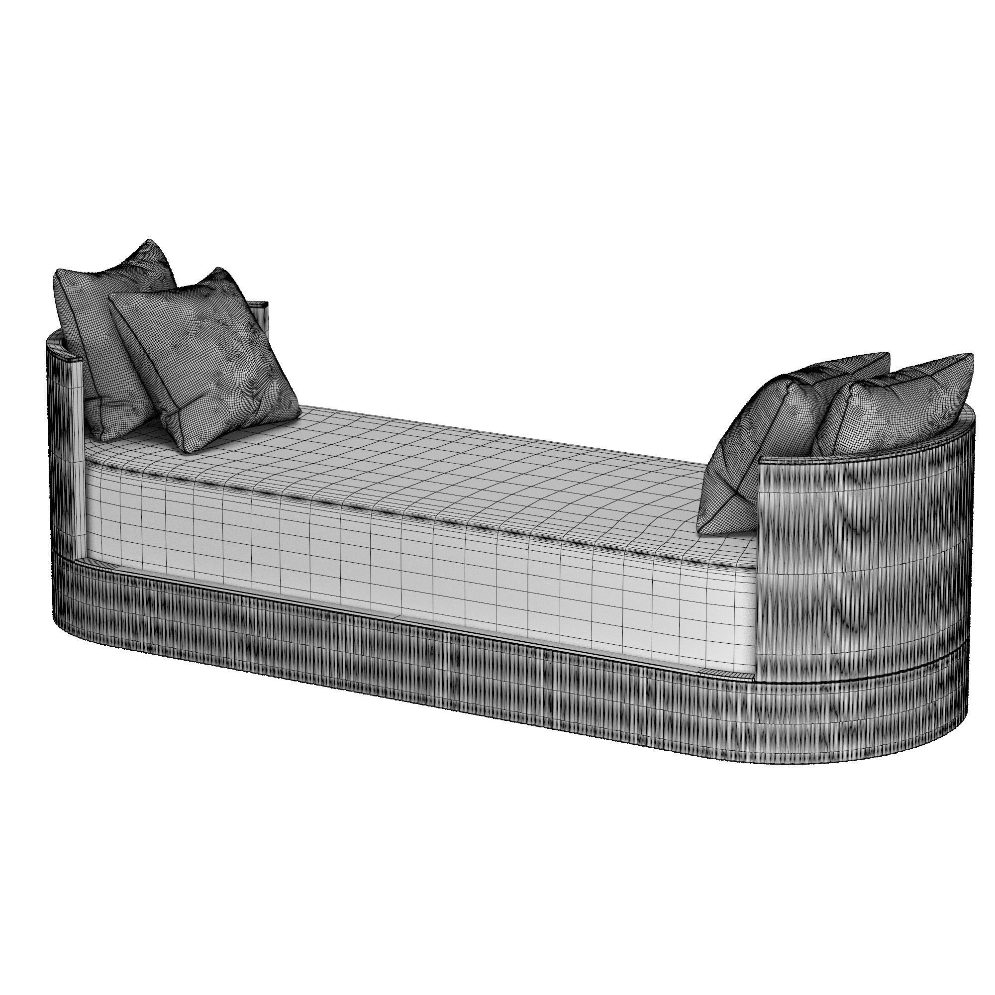 BYRON FABRIC DOUBLE-ARM DAYBED 3D model_4