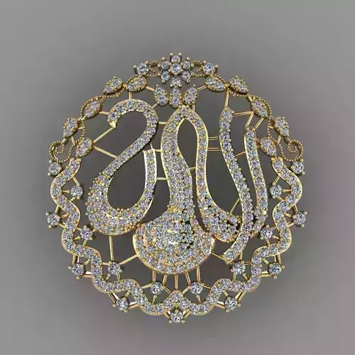 ALLAH Name Diamond Pandent Jewellery for Women