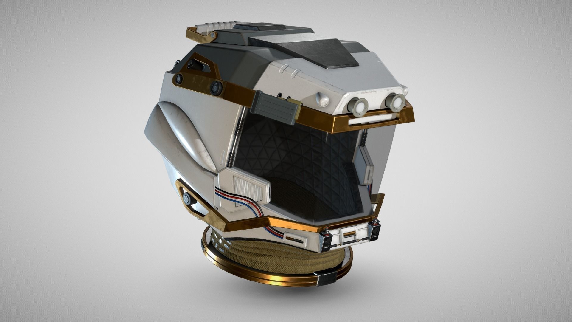 STARFIELD EXPLORER SPACE HELMET Low-poly 3D model_3