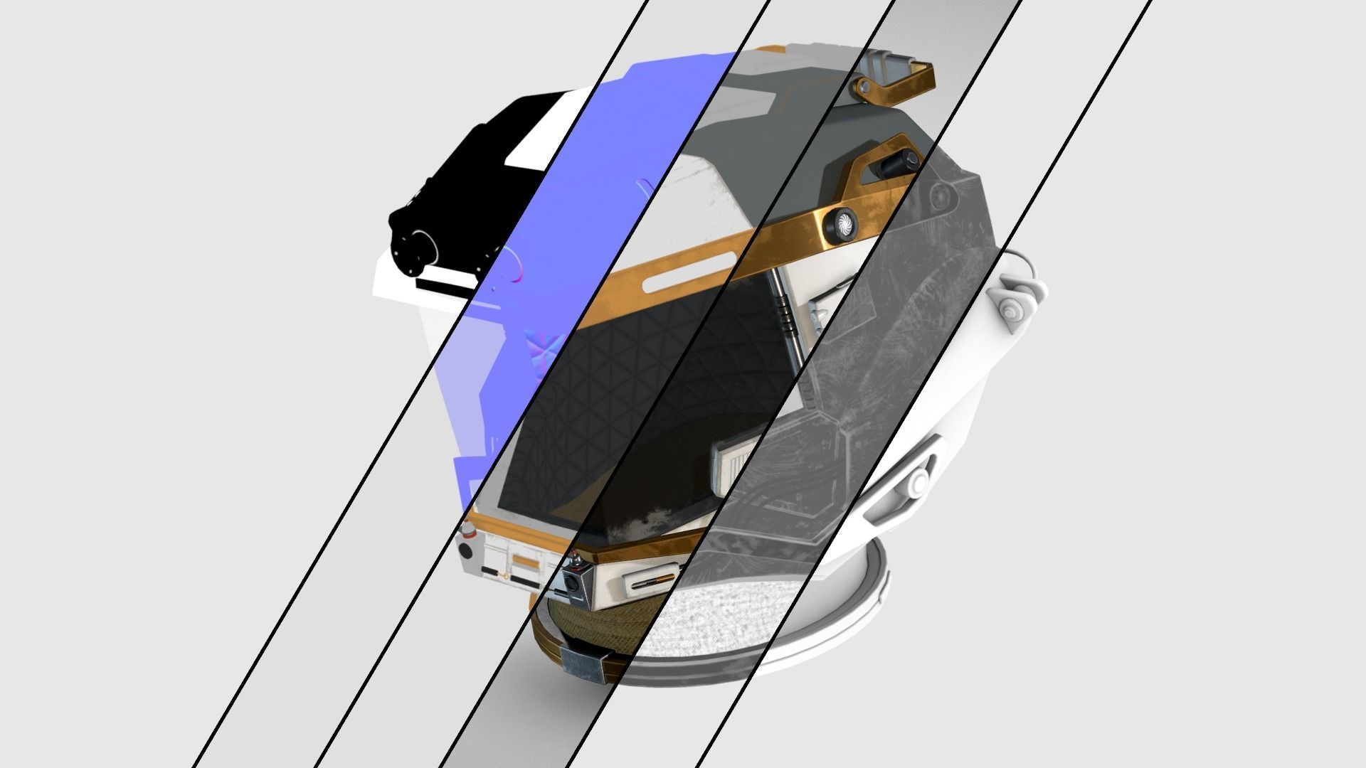 STARFIELD EXPLORER SPACE HELMET Low-poly 3D model_12