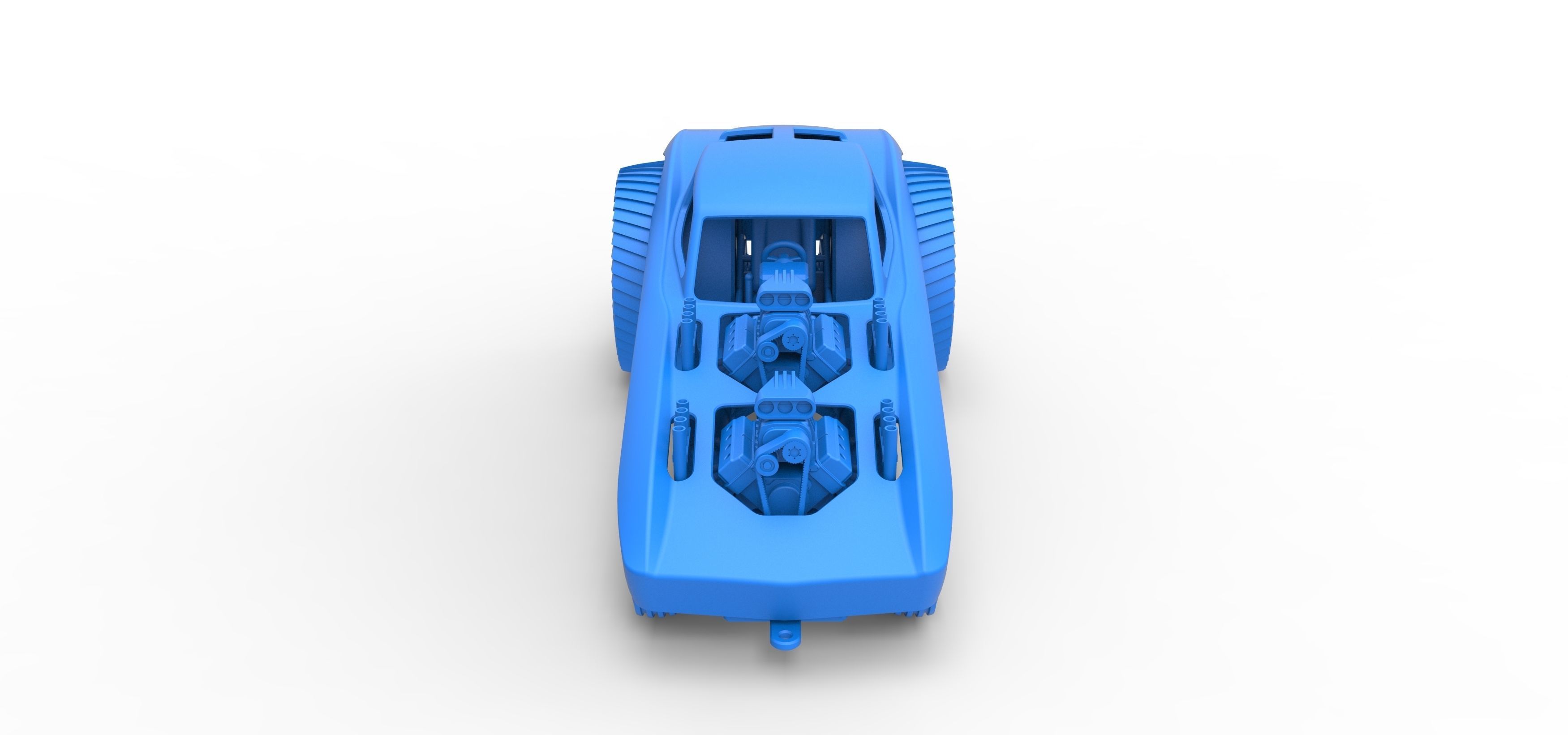 Pulling truck 2wd with Car shell Version 2 Scale 1 to 25 3D print model_25