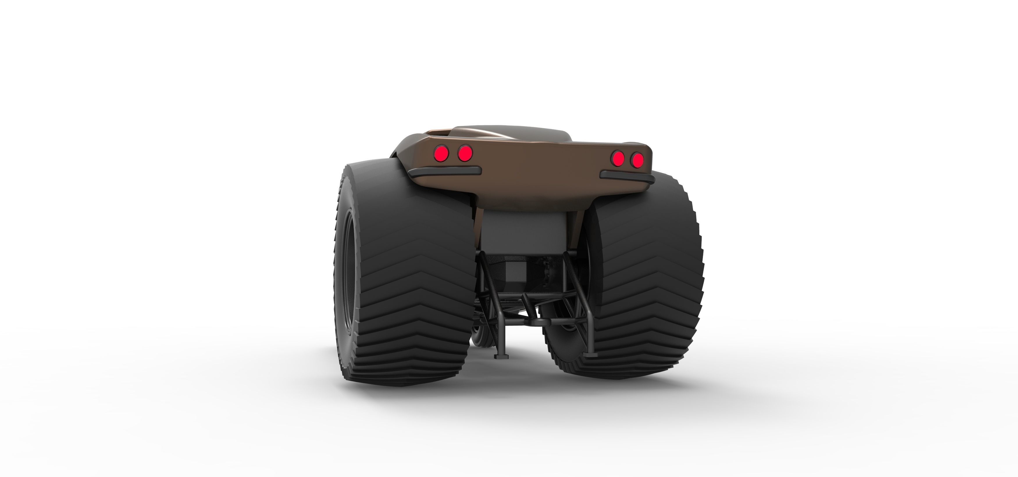 Pulling truck 2wd with Car shell Version 2 Scale 1 to 25 3D print model_15