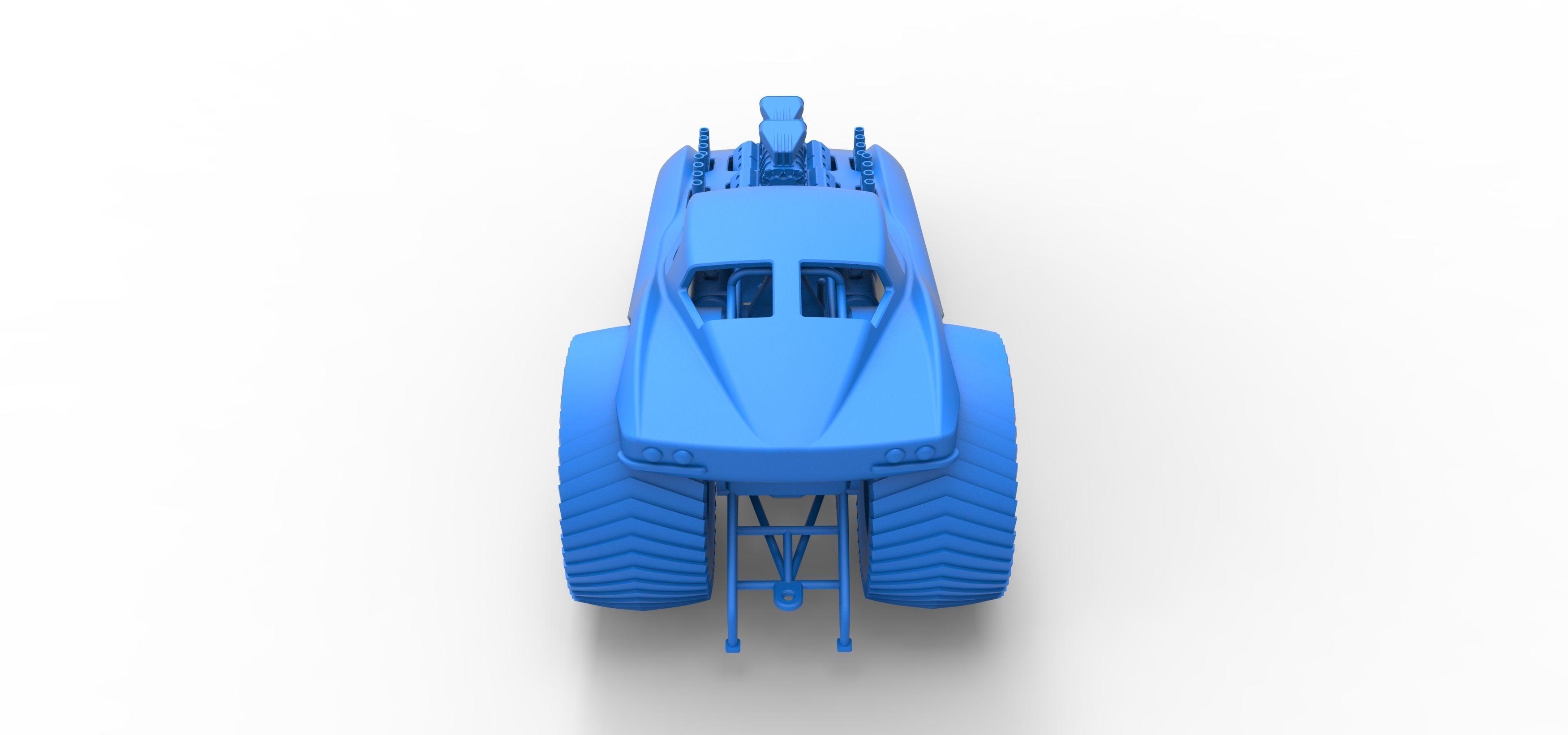 Pulling truck 2wd with Car shell Version 2 Scale 1 to 25 3D print model_34