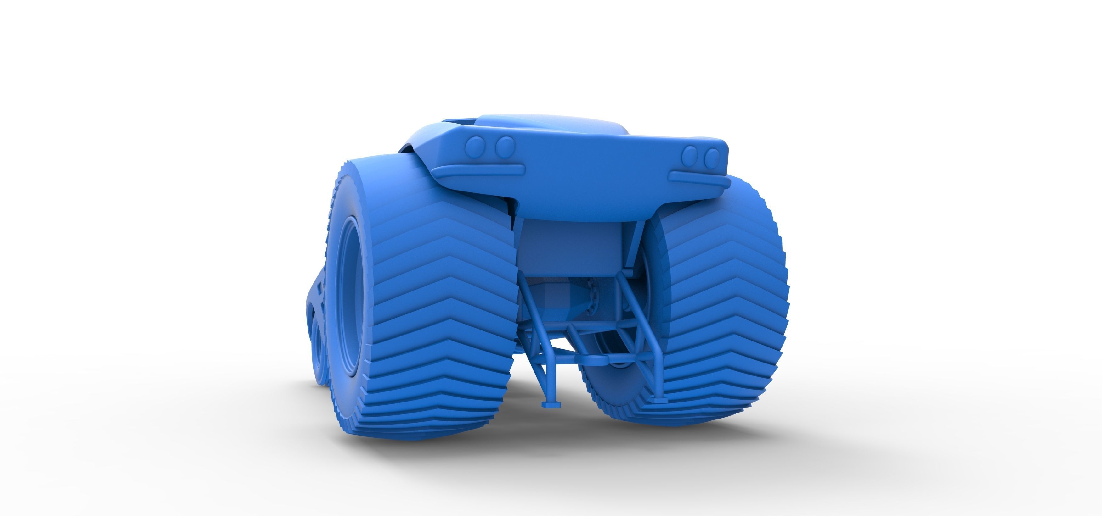 Pulling truck 2wd with Car shell Version 2 Scale 1 to 25 3D print model_32
