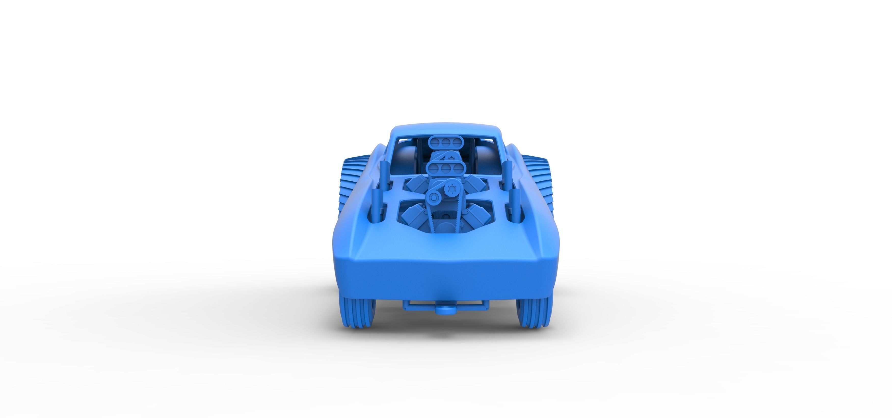 Pulling truck 2wd with Car shell Version 2 Scale 1 to 25 3D print model_24