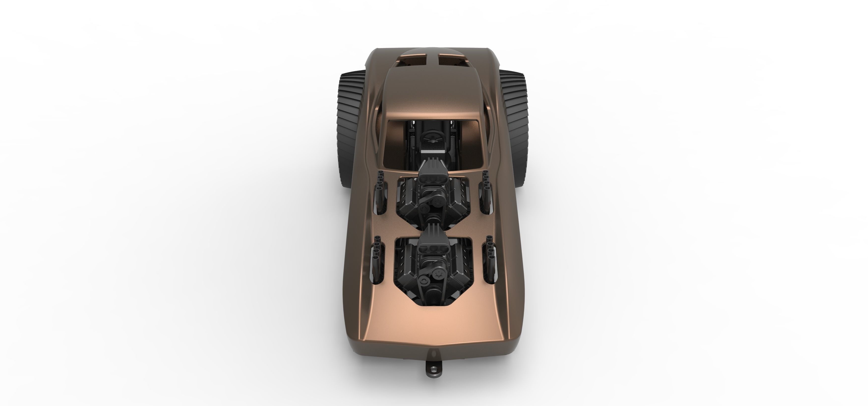 Pulling truck 2wd with Car shell Version 2 Scale 1 to 25 3D print model_8