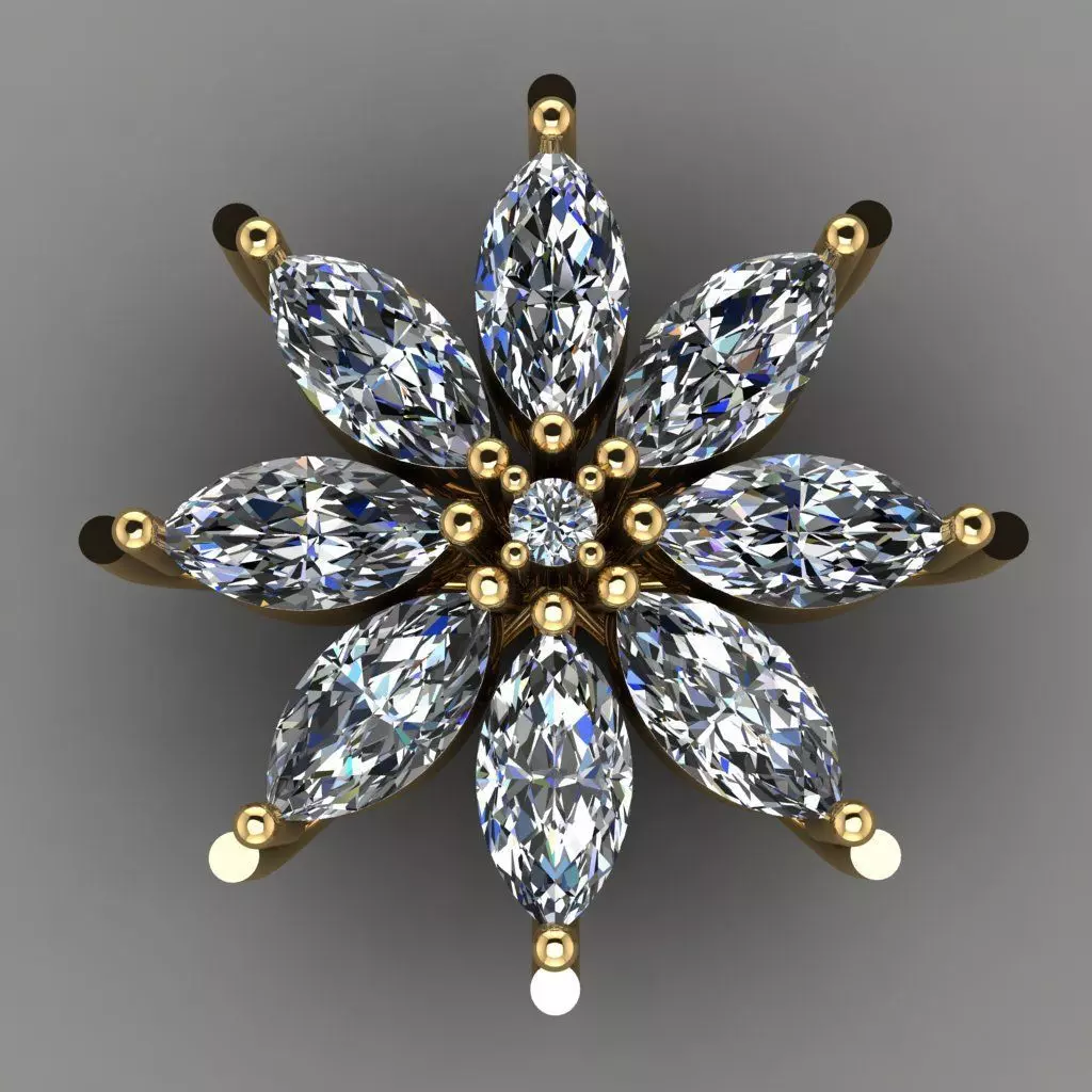 Diamond Pandent Jewellery for Women Free 3D print model_0