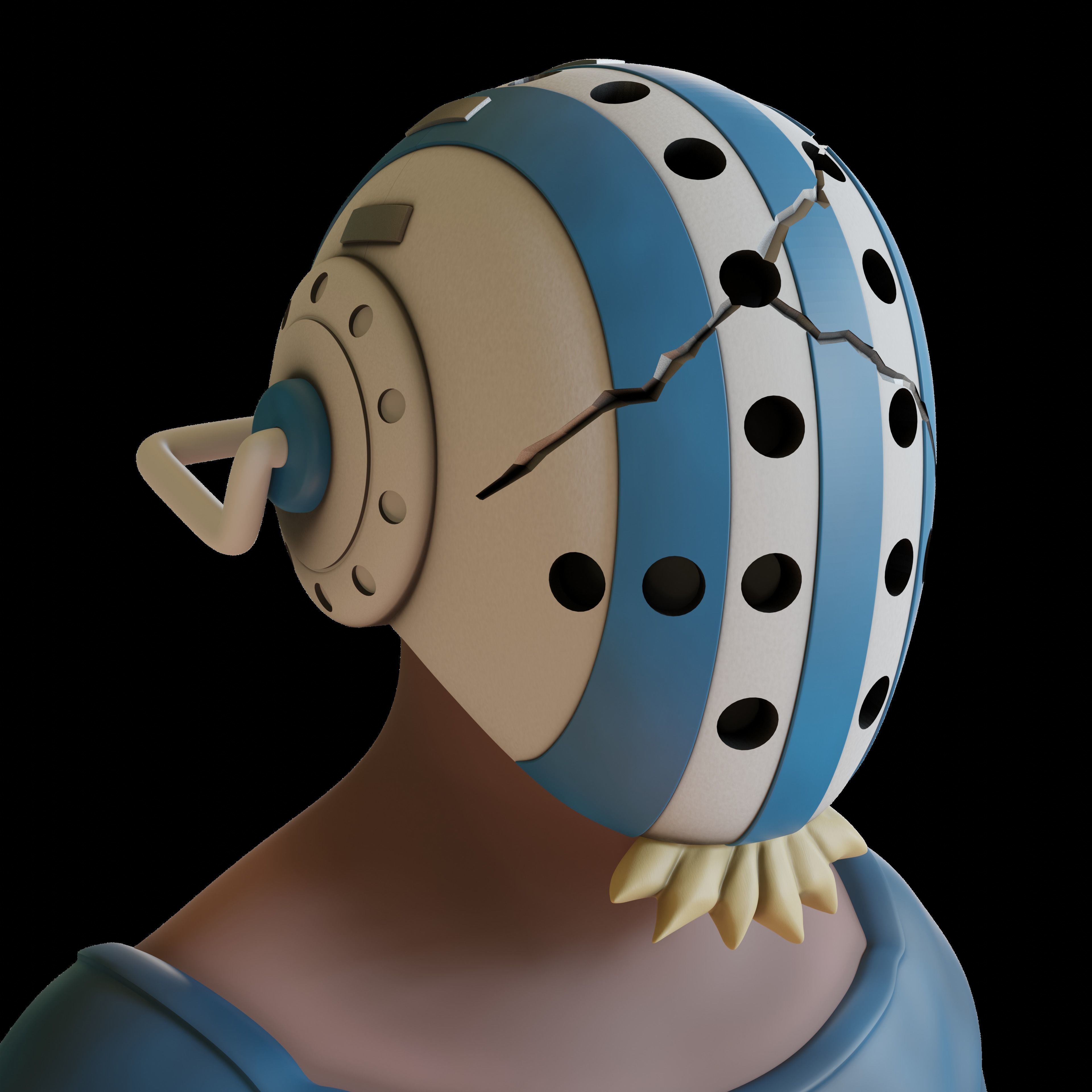 one piece killer helmet 3d print 3D print model_5