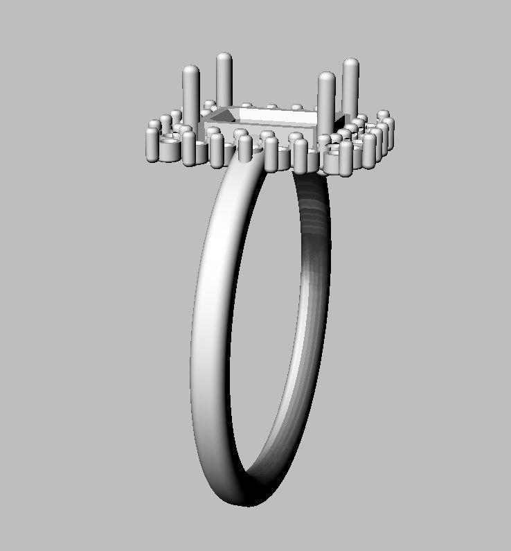 Emerald Gemstone Ring 3D print model_21