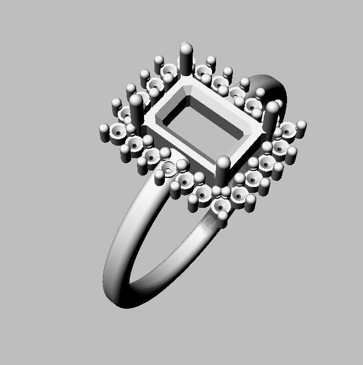 Emerald Gemstone Ring 3D print model_22